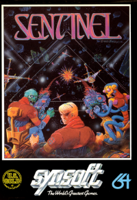 The Sentinel Commodore 64 US box art